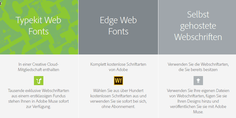 Auswahl von Webfonts