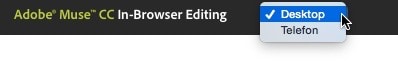 Adobe Muse - inbrowserediting - wechsel der Device Größen