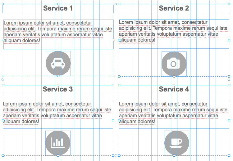 Adobe Muse Responsive - Service Anordnung neu