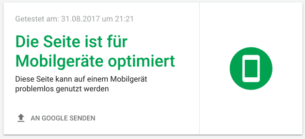 Seite für Mobilgeräte optimiert