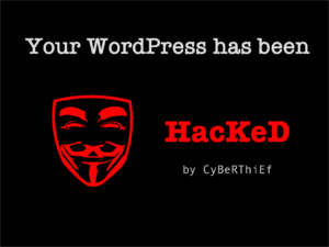 Beispiel eines Screens einer gehackten WordPress Seite - WordPress absichern.