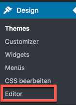 Möglichkeit im Dashboard Themes zu editieren