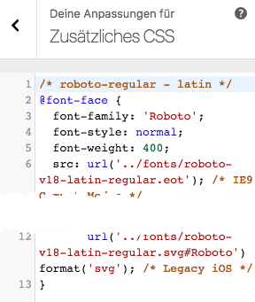 Google Webfonts in WordPress einbinden mit Customizer